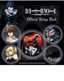 Death Note Ansteck-Buttons 5er-Pack - Panda-Panda Asia Shop by JEN