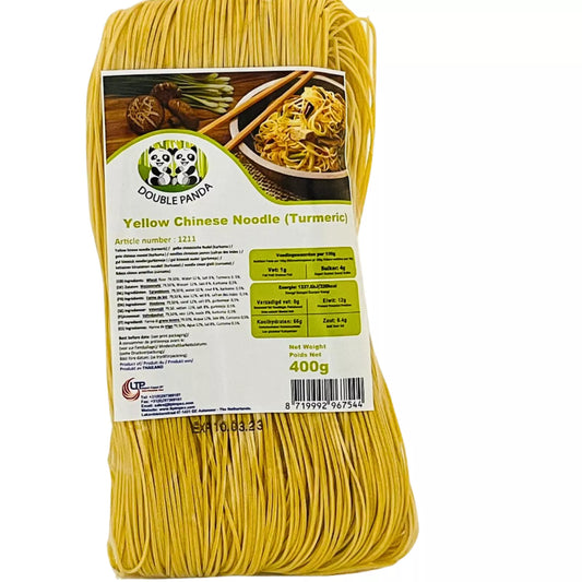 DOUBLE PANDA Gelbe Chinesische Nudeln (Korkuma) 400g - Panda-Panda Asia Shop by JEN