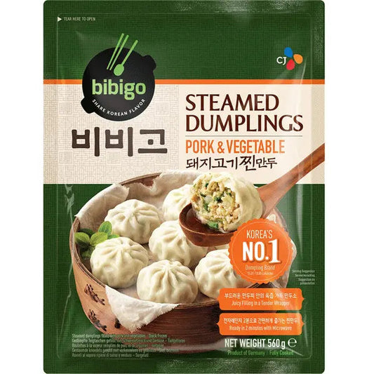 BIBIGO Dumpling mit Schwein und Gemüse Mandu, gedämpft 0.56kg - Panda-Panda Asia Shop by JEN