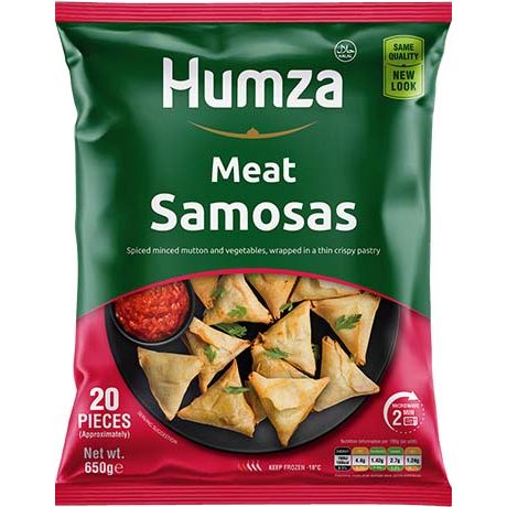 HUMZA Samosa mit Fleischfüllung 20 STK 0.65kg - Panda-Panda Asia Shop by JEN
