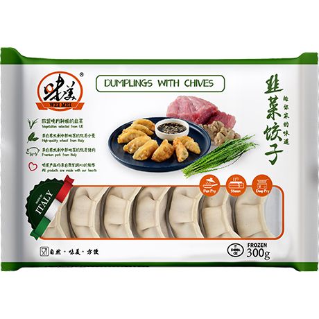 Dumpling with Chives <-18°C 600 Gr. WEI MEI 300g - Panda-Panda Asia Shop by JEN