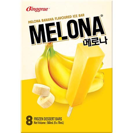 BINGGRAE Melona Bananeneis am Stiel 0.56kg - Panda-Panda Asia Shop by JEN