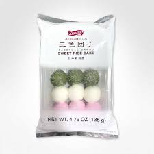 SHIRAKIKU Sanshoku Dango (Japanische Reiskuchenbällchen am Spiess) 135g - Panda-Panda Asia Shop by JEN