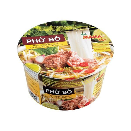 MAMA Instant-Bowl-Reisnudeln, Pho Bo, Rind 65g - Panda-Panda Asia Shop by JEN