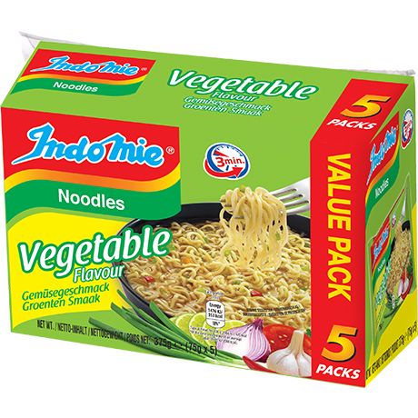 INDOMIE Instantnudeln Gemüse 5er-Pack 400g - Panda-Panda Asia Shop by JEN