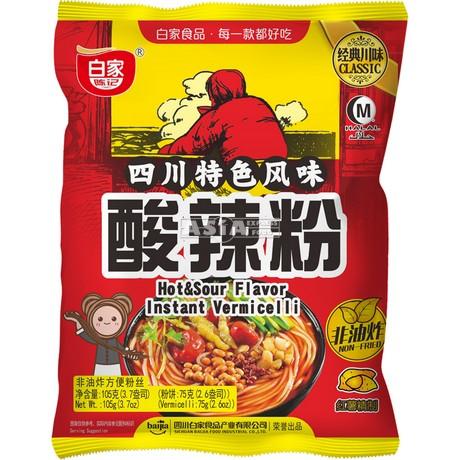 BAIJIA Instantreisnudeln Hot & Sour 105g - Panda-Panda Asia Shop by JEN