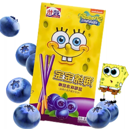 JUNY JUNYI SpongeBob Blueberry Chocolate Bar Flavor 48g - Panda-Panda Asia Shop by JEN