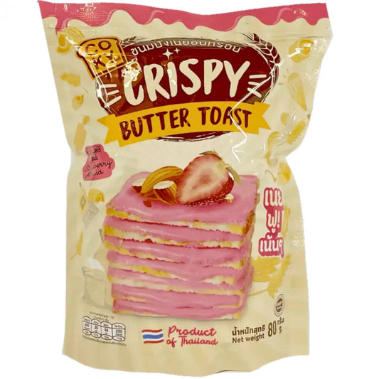 COKY Knuspriger Erdbeer-Mandel-Toast 80g - Panda-Panda Asia Shop by JEN