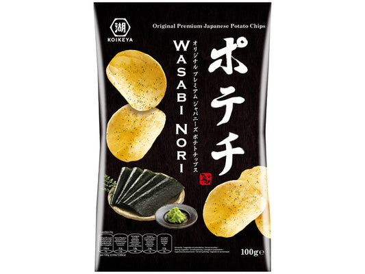 KOIKEYA KOIKEYA POTATO CHIPS WASABI NORI 100G - Panda-Panda Asia Shop by JEN