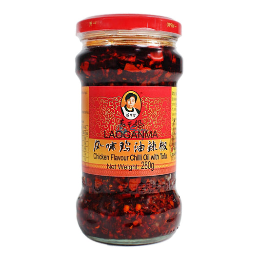 LAO GAN MA Chiliöl mit Hühnergeschmack 280g - Panda-Panda Asia Shop by JEN