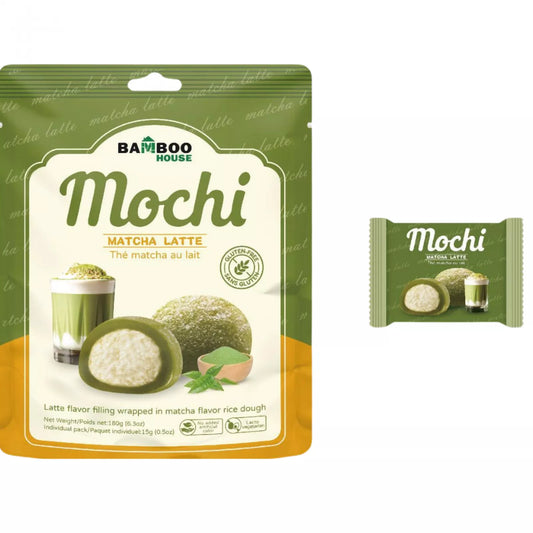BAMBOO HOUSE Matcha Latte Mochi 180g - Panda-Panda Asia Shop by JEN