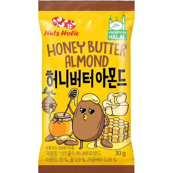 KR NUTS HOLIC KR NutsHolic Almond Honey Butter Fl (8x30g) 30g - Panda-Panda Asia Shop by JEN