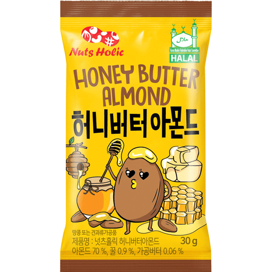 KR NUTS HOLIC KR NutsHolic Almond Honey Butter Fl (8x30g) 30g - Panda-Panda Asia Shop by JEN
