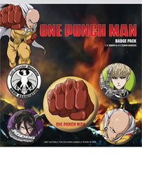One Punch Man Ansteck-Buttons 5er-Pack Destructive - Panda-Panda Asia Shop by JEN