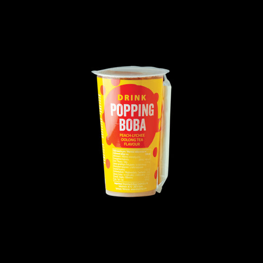 OBOBA Popping Boba Drink, Peach & Lychee Oolong 425ml - Panda-Panda Asia Shop by JEN