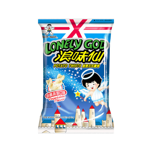 WANT WANT Potato Twist Gemüse Lonely God 42g - Panda-Panda Asia Shop by JEN