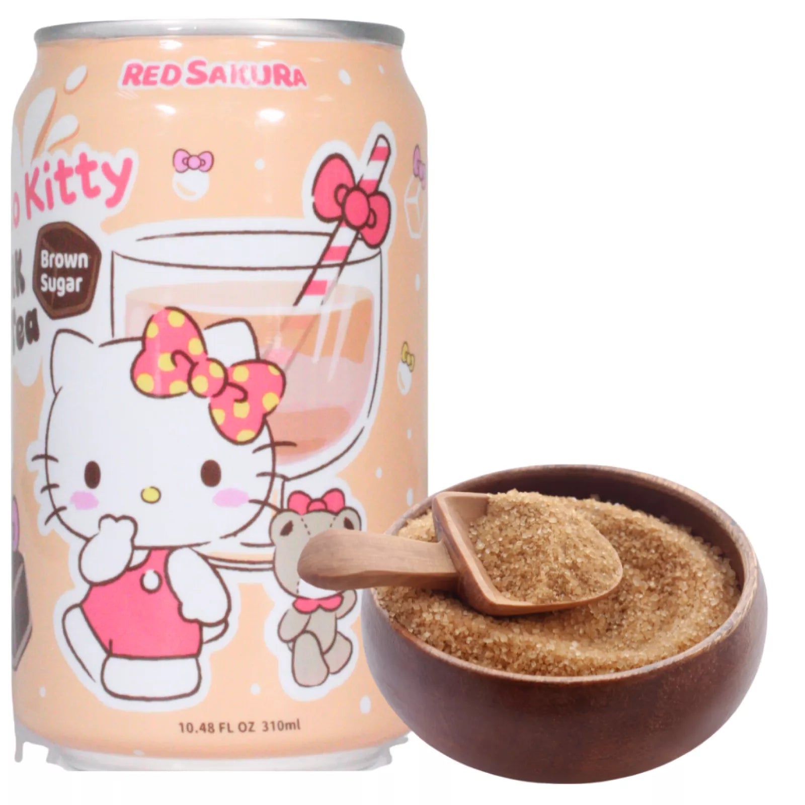 RED SAKUARA Hello Kitty Brauner Zucker Bubble Tea 310ml - Panda-Panda Asia Shop by JEN