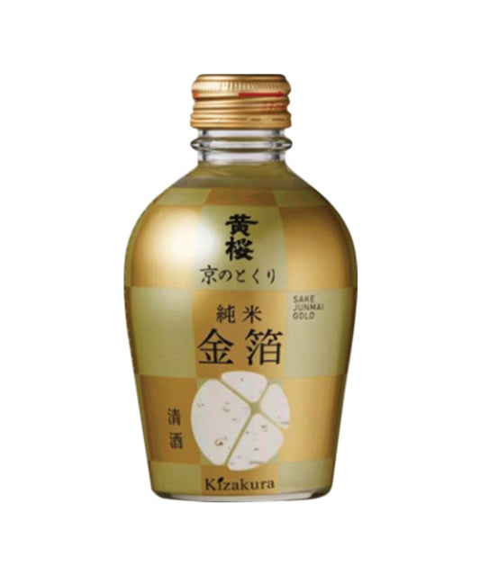 KIZAKURA Sake, Gold, 14% vol, Kyo no Tokuri Junmai Gold 180ml - Panda-Panda Asia Shop by JEN