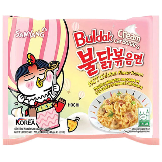 SAMYANG Buldak Hot Chicken Cream Cabonara Geschmack 140g - Panda-Panda Asia Shop by JEN