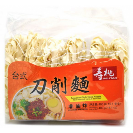 SAUTAO ST Taiwanese Style Sliced Noodle 400g - Panda-Panda Asia Shop by JEN