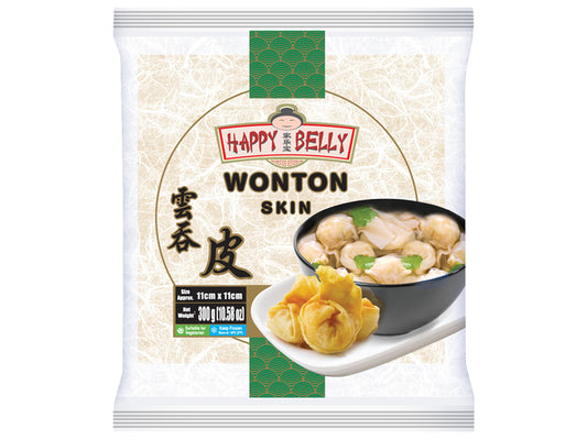 HAPPY BELLY Teigblätter für Wantan 11 cm 300g - Panda-Panda Asia Shop by JEN