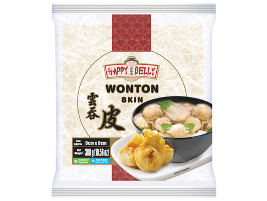 HAPPY BELLY Teigblätter für Wantan 9 cm 300g - Panda-Panda Asia Shop by JEN
