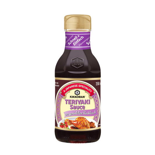 KIKKOMAN Teriyaki Soße mit geröstetem Knoblauch 250ml - Panda-Panda Asia Shop by JEN