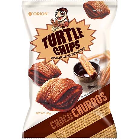 ORION Turtle Chips Choco Churros 80g - Panda-Panda Asia Shop by JEN