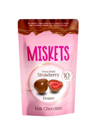 MISKETS Erdbeere mit Milchschokoladeüberzug 80g