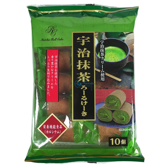 YAMAUCHI CONFECTIONERY Uji Matcha Biskuitrolle 140g - Panda-Panda Asia Shop by JEN
